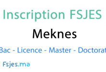 inscription FSJES Meknes doctorat 2020-2021