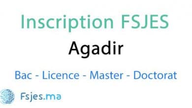 inscription FSJES Agadir 2020-2021